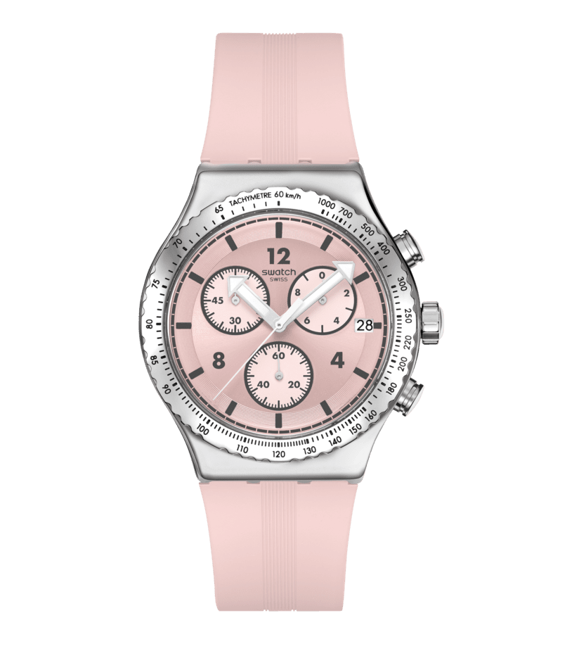 Swatch Irony Chrono New YVS532 Damen • Chronograph • Poppingly Pink