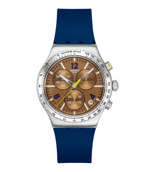 Swatch Irony Chrono New YVS534 Sidereal Glow Herrenuhr • Leuchtzeiger • Chronograph mit Datum
