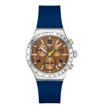 Swatch Irony Chrono New YVS534 Sidereal Glow Herrenuhr • Leuchtzeiger • Chronograph mit Datum, Bild 8