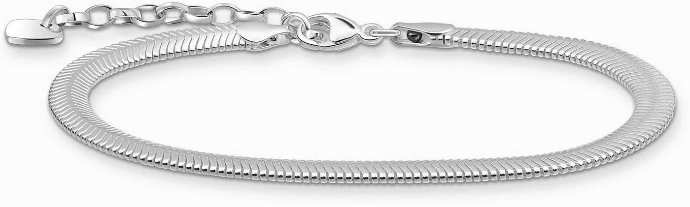 Bracciale serpente con maglie piatte e piccole zirconie bianche - Thomas Sabo Modello: A2169-001-21