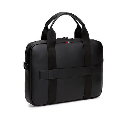 Tommy Hilfiger TH Foundation AM0AM14727BDS Laptop-Tasche Schwarz • Abnehmbarer Schulterriemen • Gepolstertes Laptop-Fach