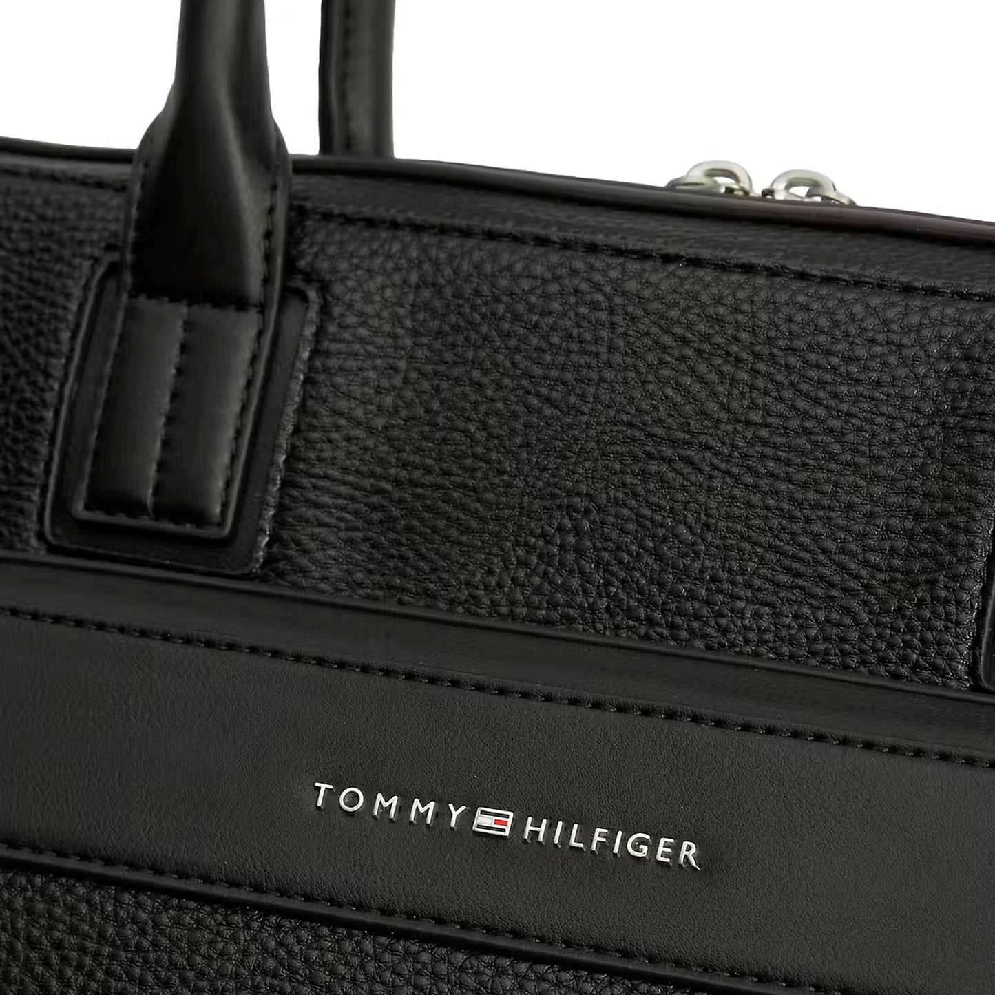 Tommy Hilfiger Central Slim AM0AM14730BDS Laptoptasche Schwarz • Genarbte Lederoptik • Schlankes Design, Bild 3