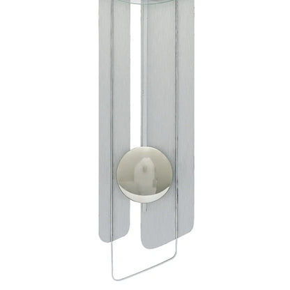 Wanduhr aus Aluminium mit rundem Zifferblatt, Funk-Pendelwerk und gewölbtem Mineralglas