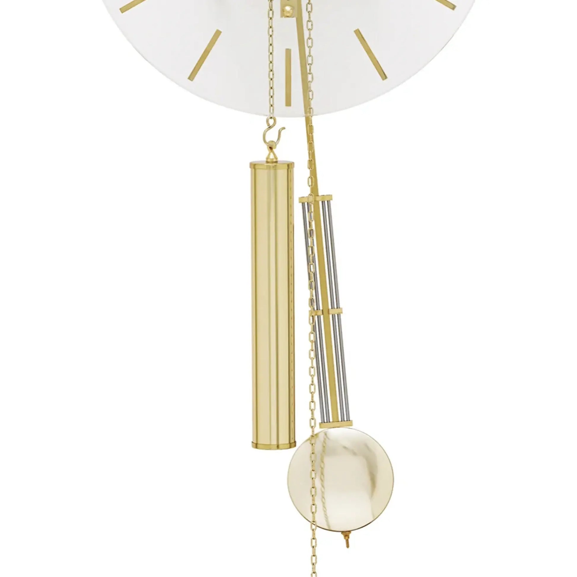 Standuhr-Pendel mit Glocke und Messinggewichten
