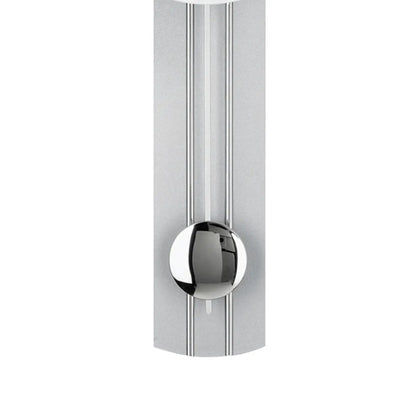 Zegar ścienny AMS W7275 srebrny • Mechanizm kwarcowy z wahadłem • Szkło mineralne
