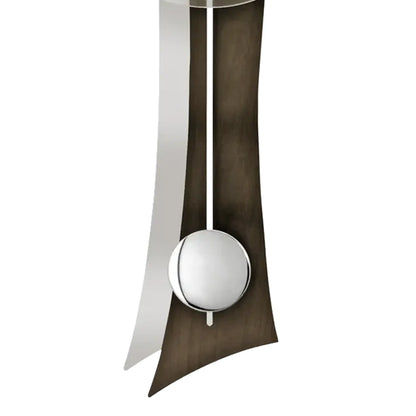 Zegar ścienny AMS W7425/1 orzech włoski • mechanizm kwarcowy z wahadłem • szkło mineralne