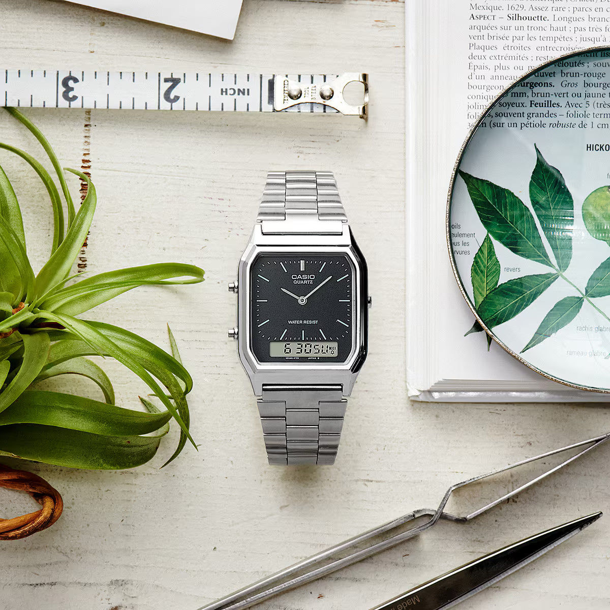 Casio Vintage A168WEM-1EF Orologio • Iconico design retrò • Funzioni pratiche per tutti i giorni