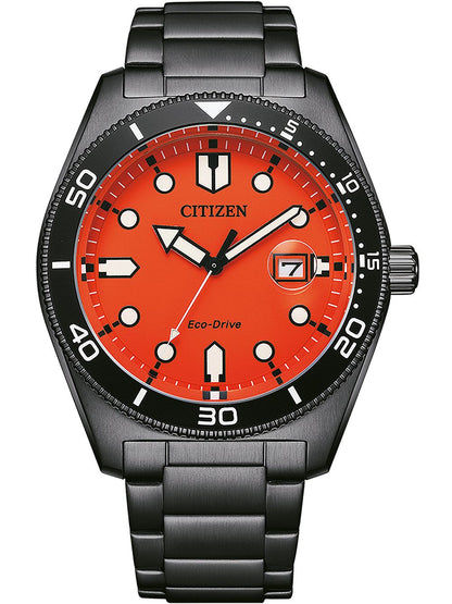 Citizen Promaster AW1765-88X Herrenuhr Orange • Eco-Drive Solarwerk • 10 ATM Wasserdicht