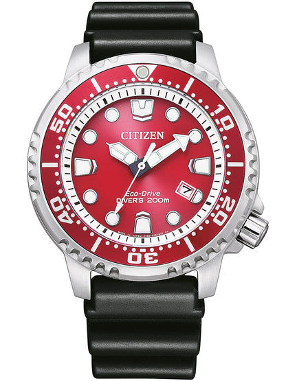 Citizen Promaster Marine BN0159-15X Herrenuhr Rot • Eco-Drive Solar • 20 BAR Wasserdicht