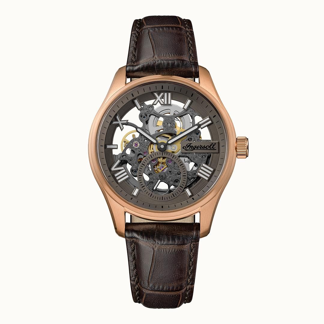 Ingersoll The Maverick I17402 Herrenuhr Grau • Automatikwerk • Mineralglas