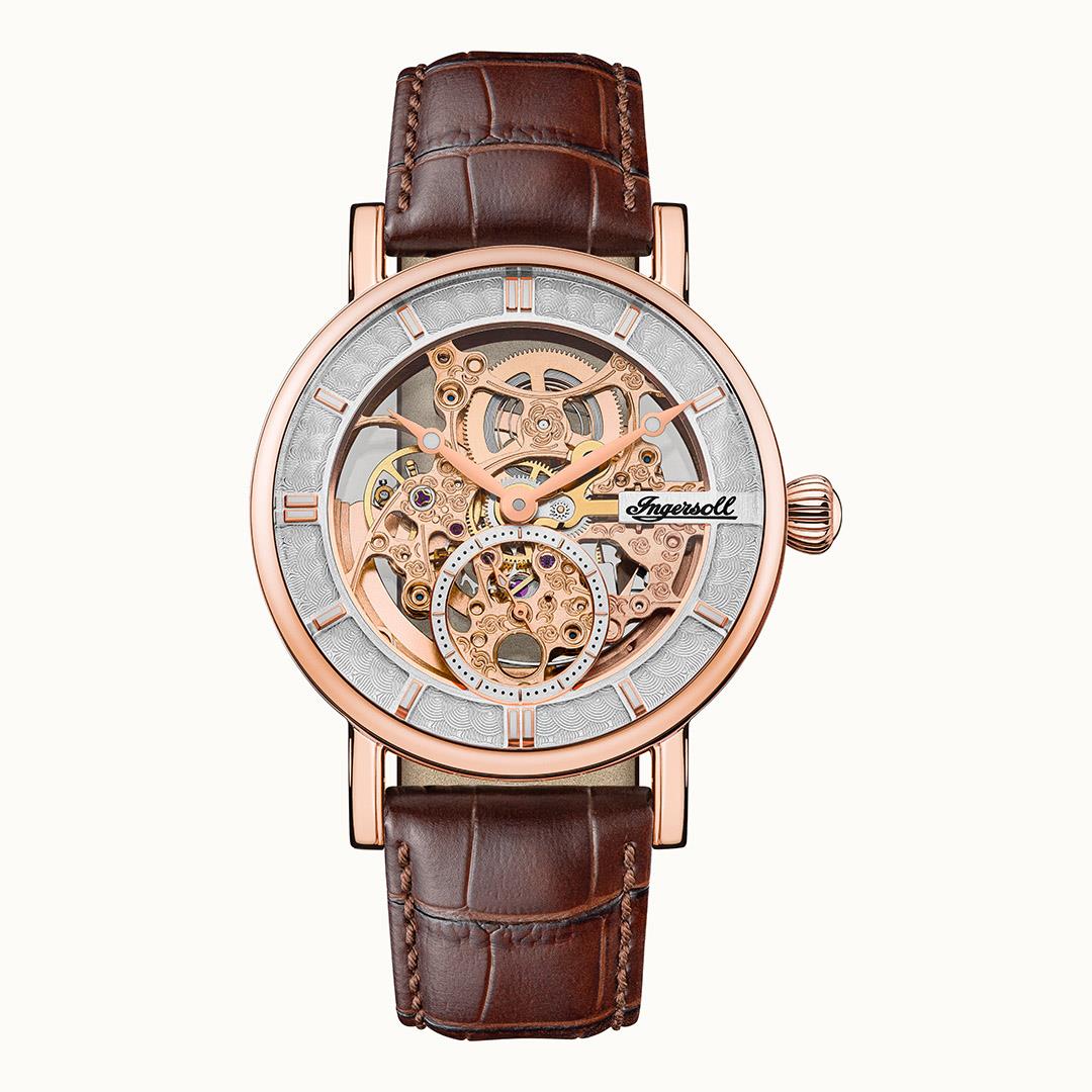 Ingersoll 1892 The Herald I00401B Herren Armbanduhr Roségold • Skelettwerk • Automatikwerk