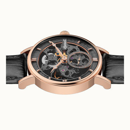 Ingersoll 1892 The Herald I00403B Herren Armbanduhr Schwarz • Skelettwerk • Roségold-Edelstahlgehäuse, Bild 5