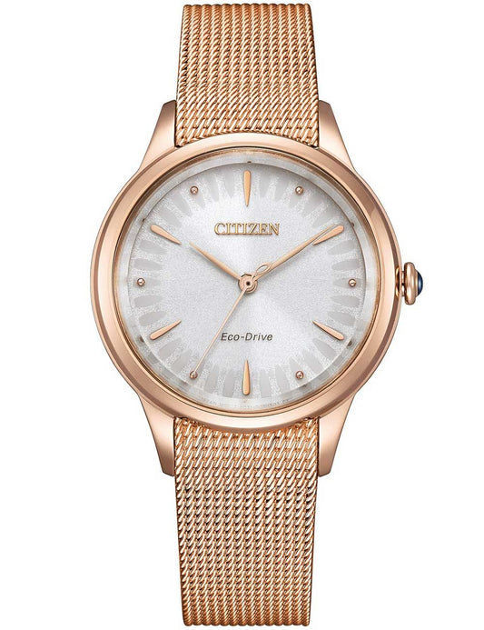 Citizen L EM1153-88A Damenuhr Roségold • Saphirglas • Eco-Drive Solar