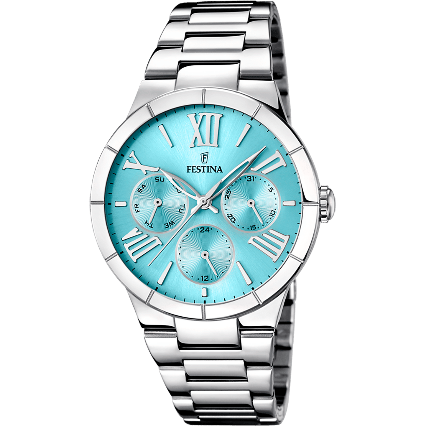Festina Boyfriend F16716/4 Damenuhr Blau • Multifunktion mit Kalender • Mineralglas