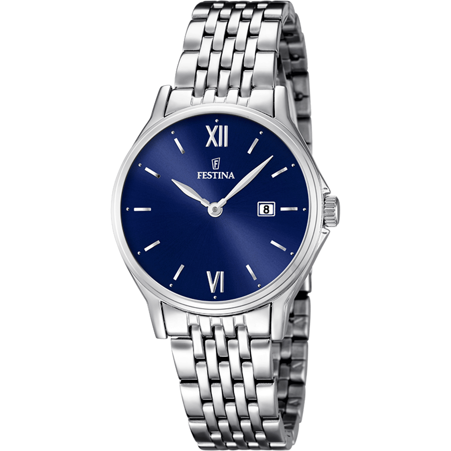 Festina Classics F16748/3 Damenuhr • Mineralglas • Stahlarmband Blau