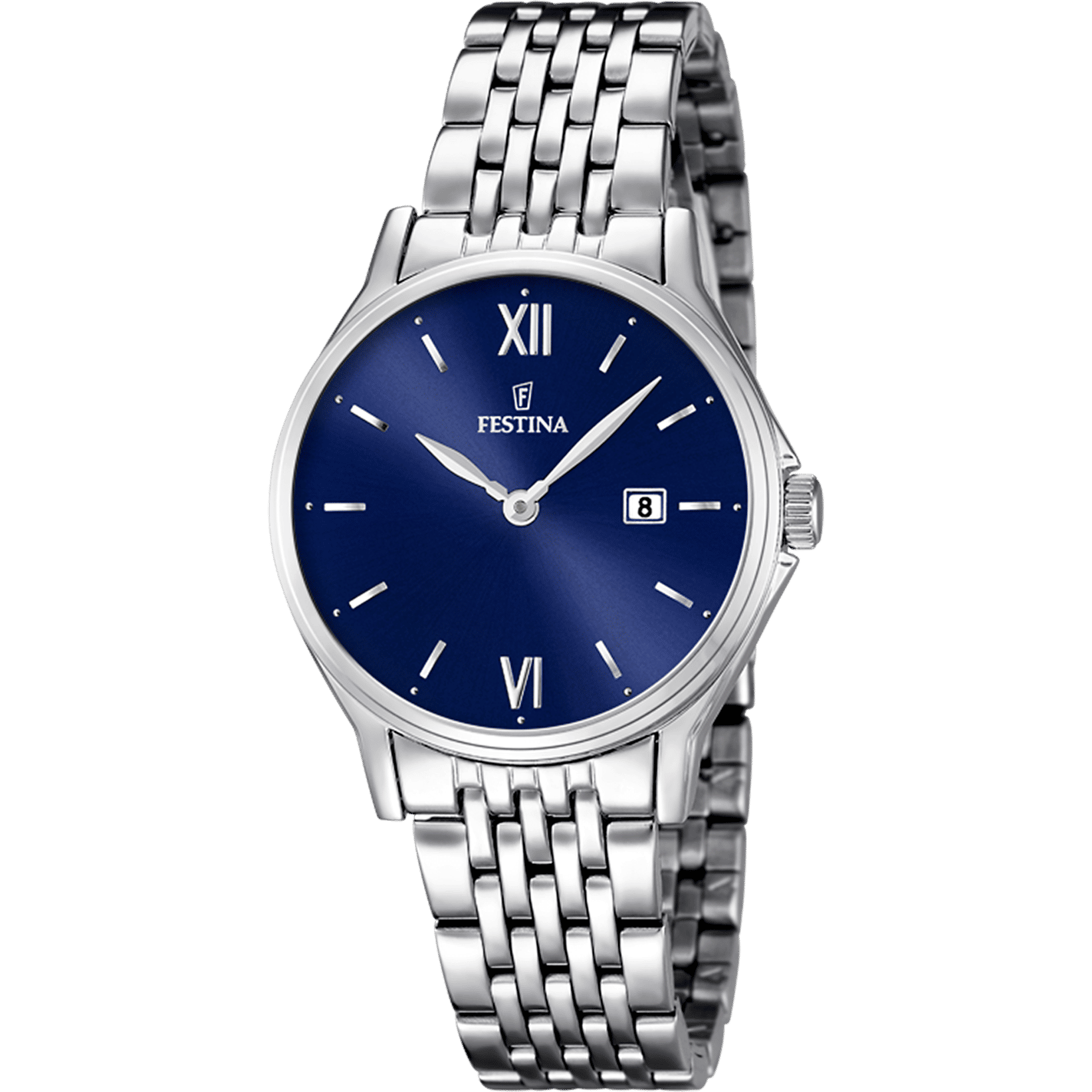 Festina Classics F16748/3 Damenuhr • Mineralglas • Stahlarmband Blau