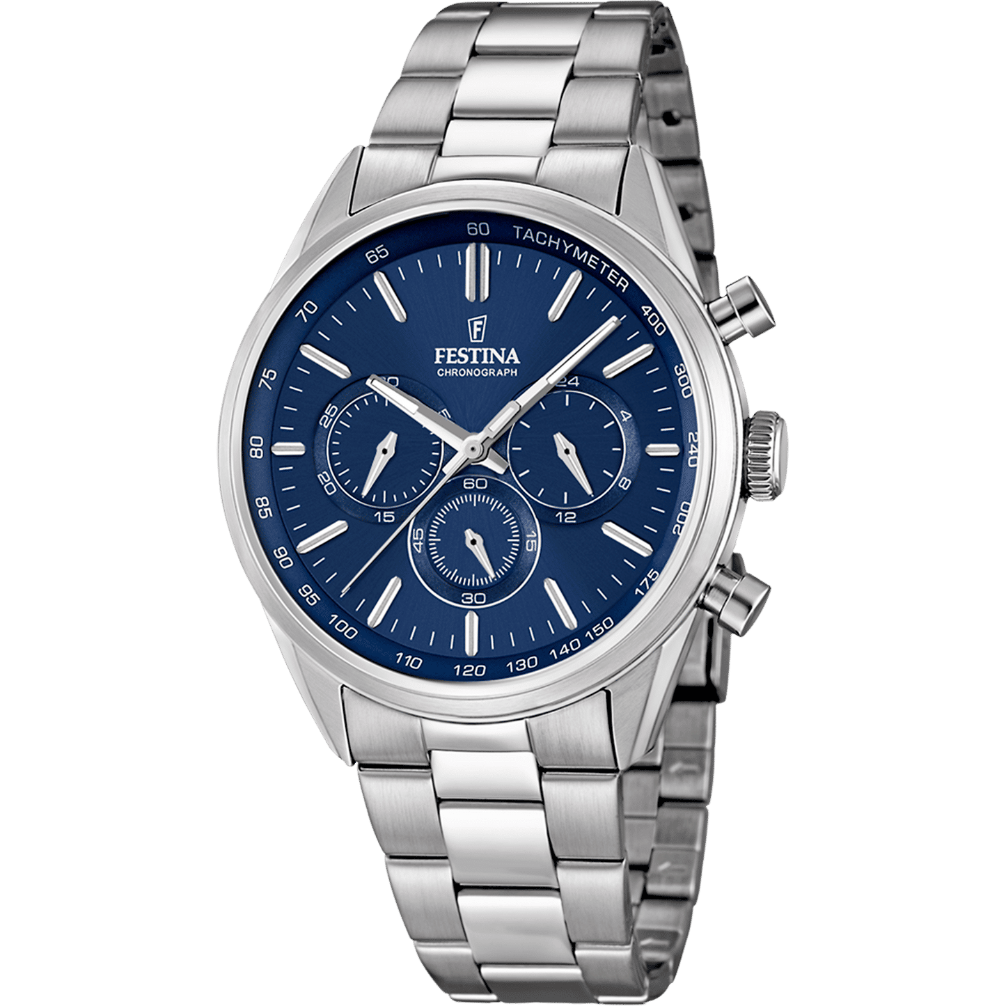 Festina Timeless Chronograph F16820/2 Herrenuhr Blau • Chronograph • Mineralglas