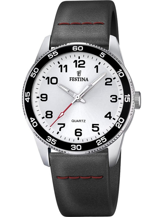 Festina Junior F16906/A Kinderuhr Silber • Mineralglas • Leuchtzeiger