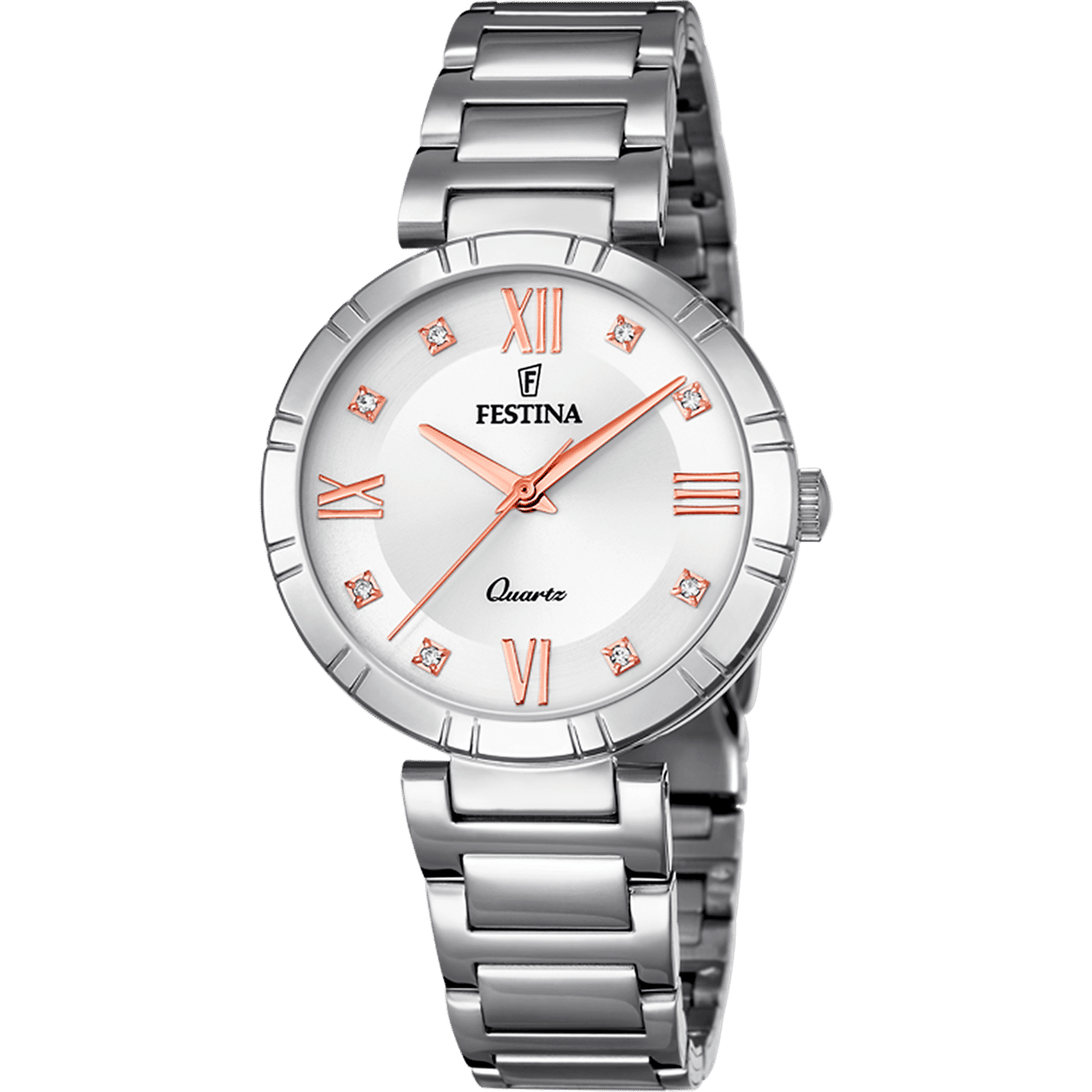 Festina Mademoiselle F16936/B Damenuhr Silber • Mineralglas • Edelstahlarmband