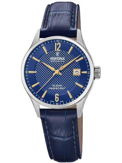 Festina Swiss Made Classic F20009/3 Damenuhr Blau • Saphirglas • Swiss Made Quarzwerk