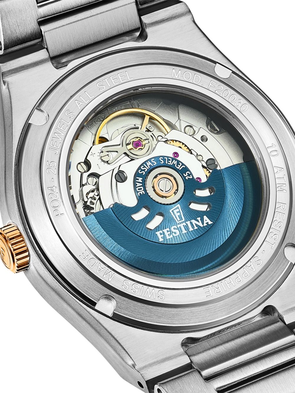 Festina Rivé F20030/2 Herrenuhr • Automatikwerk Swiss Made • Saphirglas, Bild 3