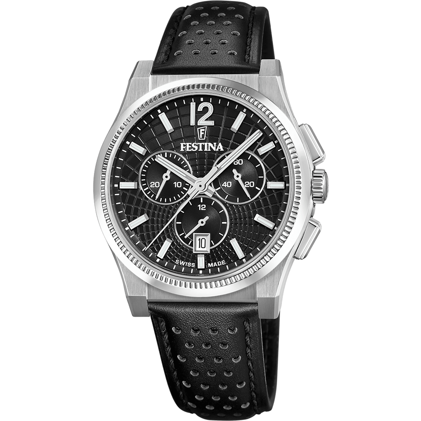 Festina Rivé F20060/4 Herren Armbanduhr Schwarz • Automatikwerk Swiss Made • Saphirglas