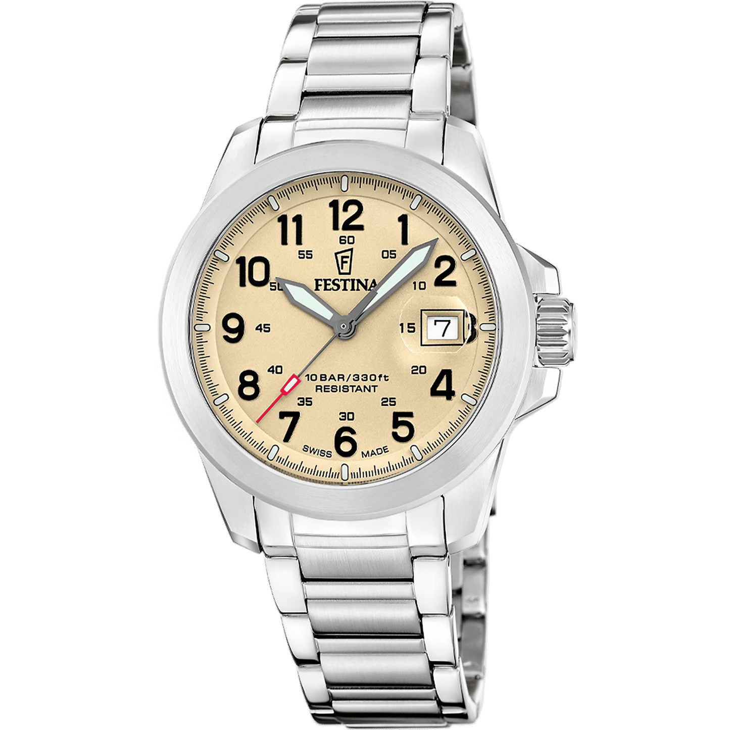 Festina Swiss Made Field F20081/1 Herrenuhr • Saphirglas • 3 Wechselarmbänder