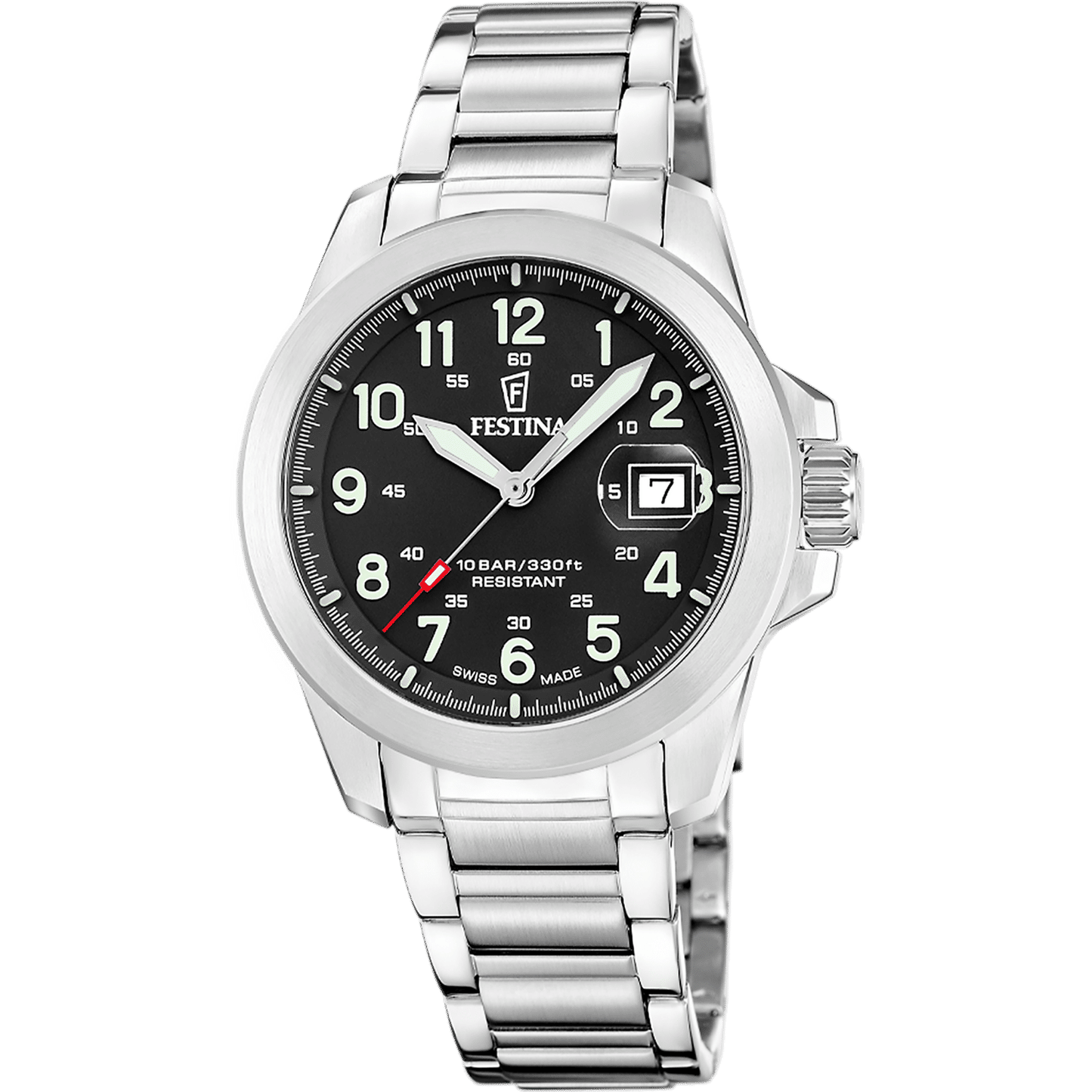 Festina Swiss Made Field F20081/4 Herrenuhr • Saphirglas • 3 Wechselarmbänder