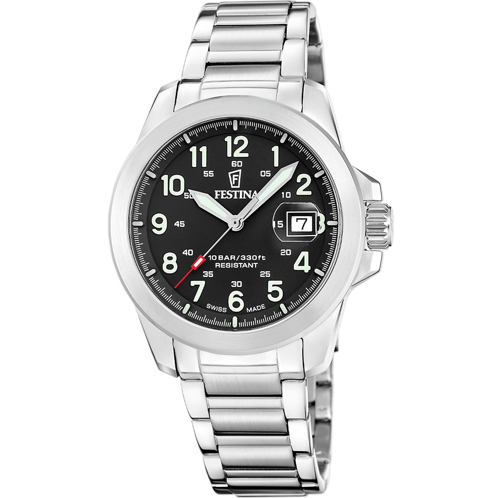 Festina Swiss Made Field F20081/4 Herrenuhr • Saphirglas • 3 Wechselarmbänder