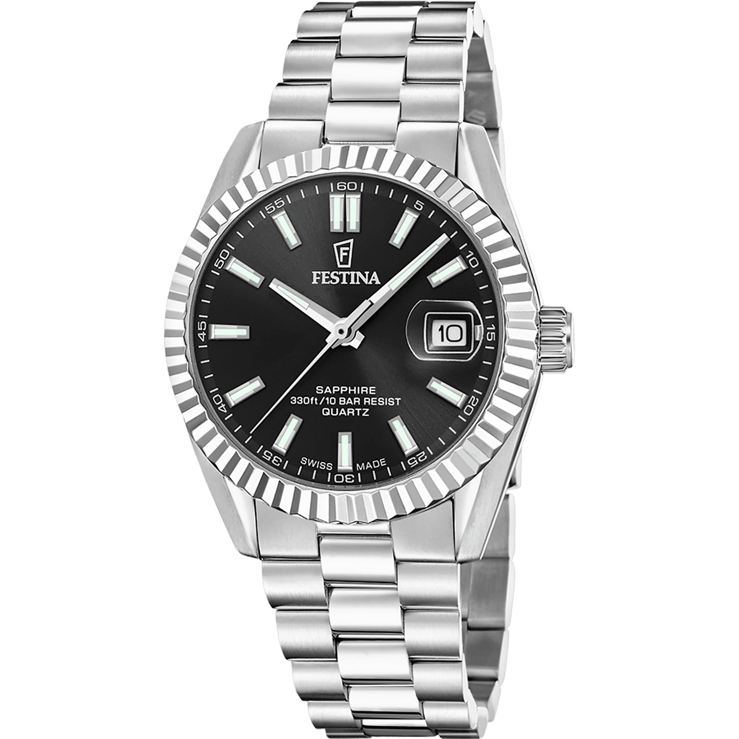 Festina F20084/D Herrenuhr Schwarz • Saphirglas • Schweizer Quarzwerk