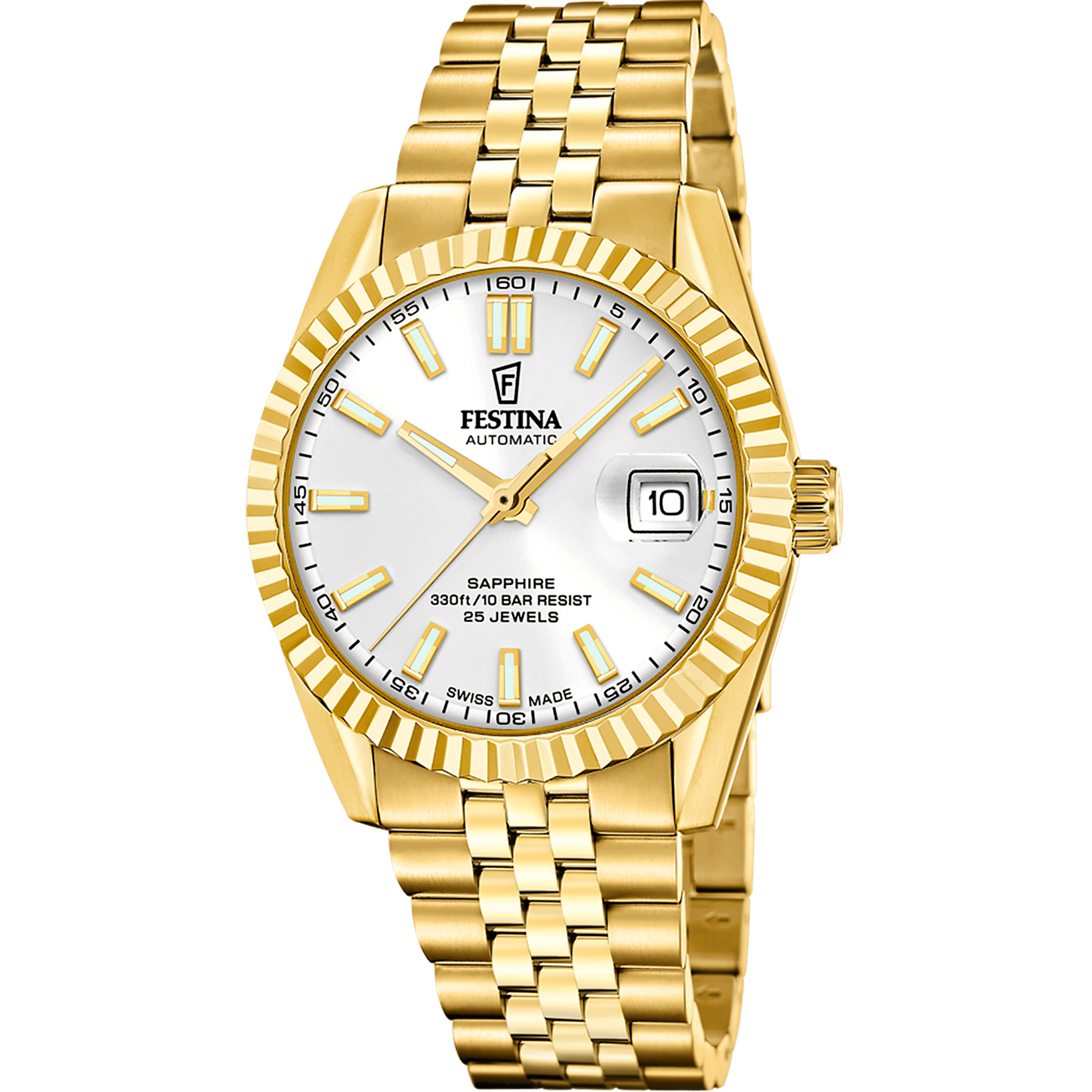 Festina Swiss Made F20092/1 Herrenuhr • Automatikwerk Soprod P024 • Saphirglas