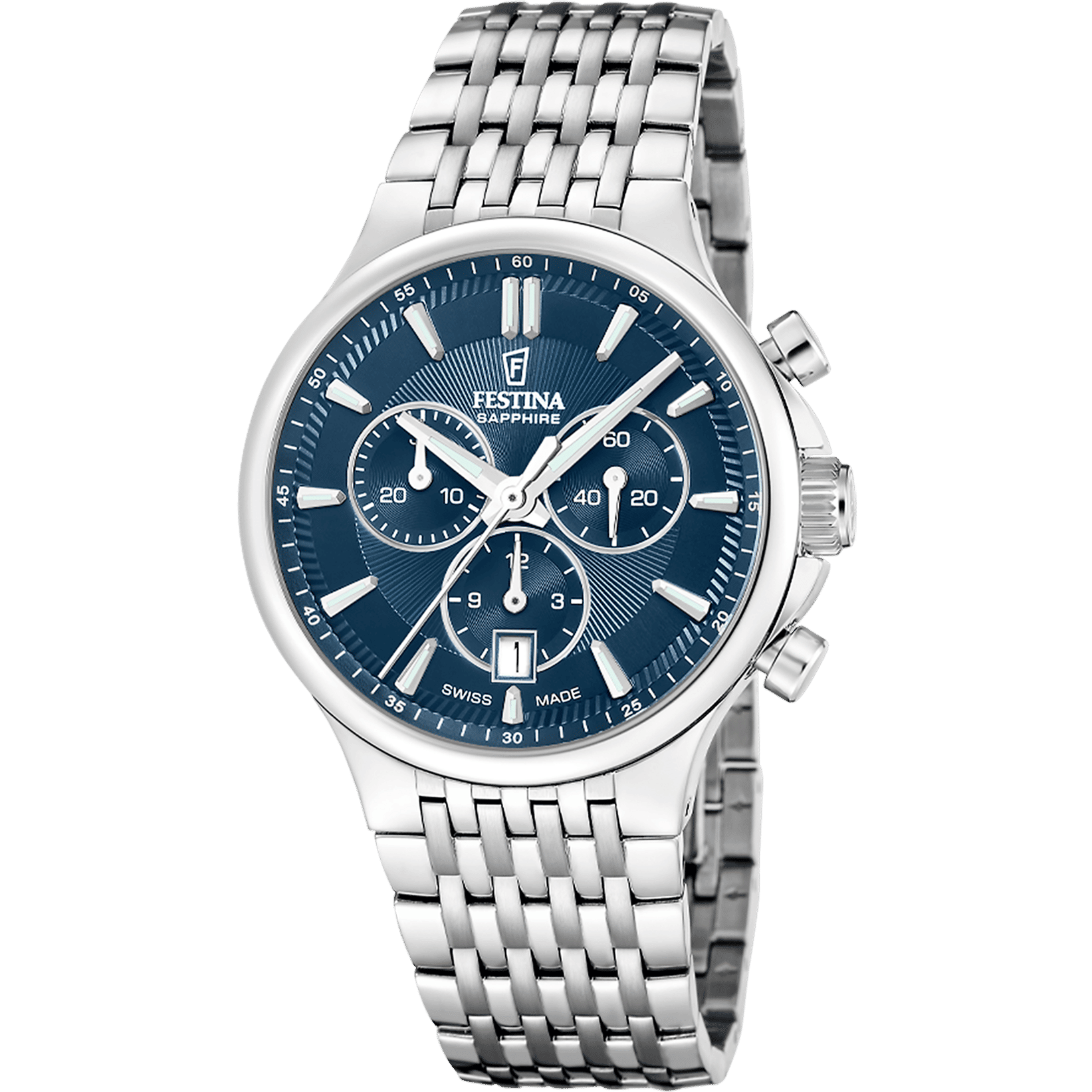 Festina Swiss Made Chronograph F20093/2 Herrenuhr • Saphirglas • Chronograph-Funktion