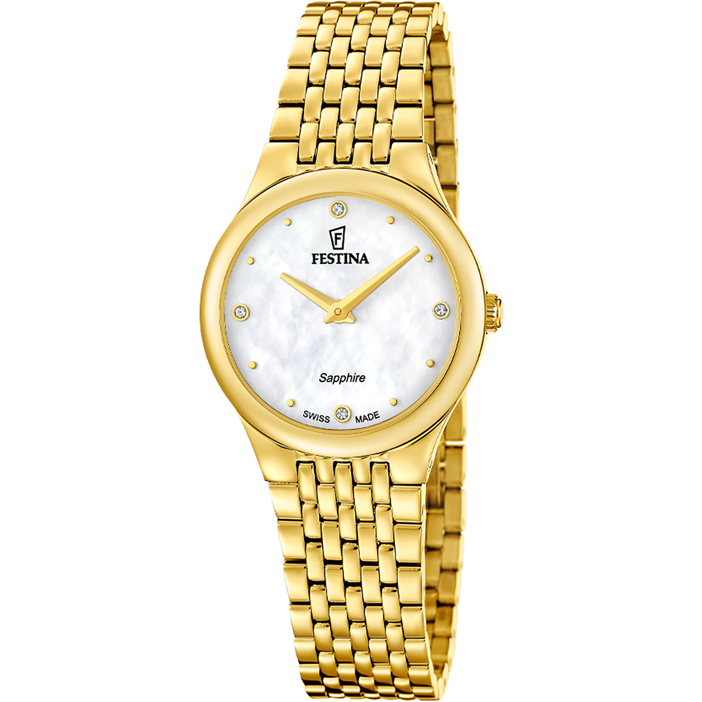 Festina Swiss Made Grace F20098/1 Damenuhr • Saphirglas • Edelstahlarmband