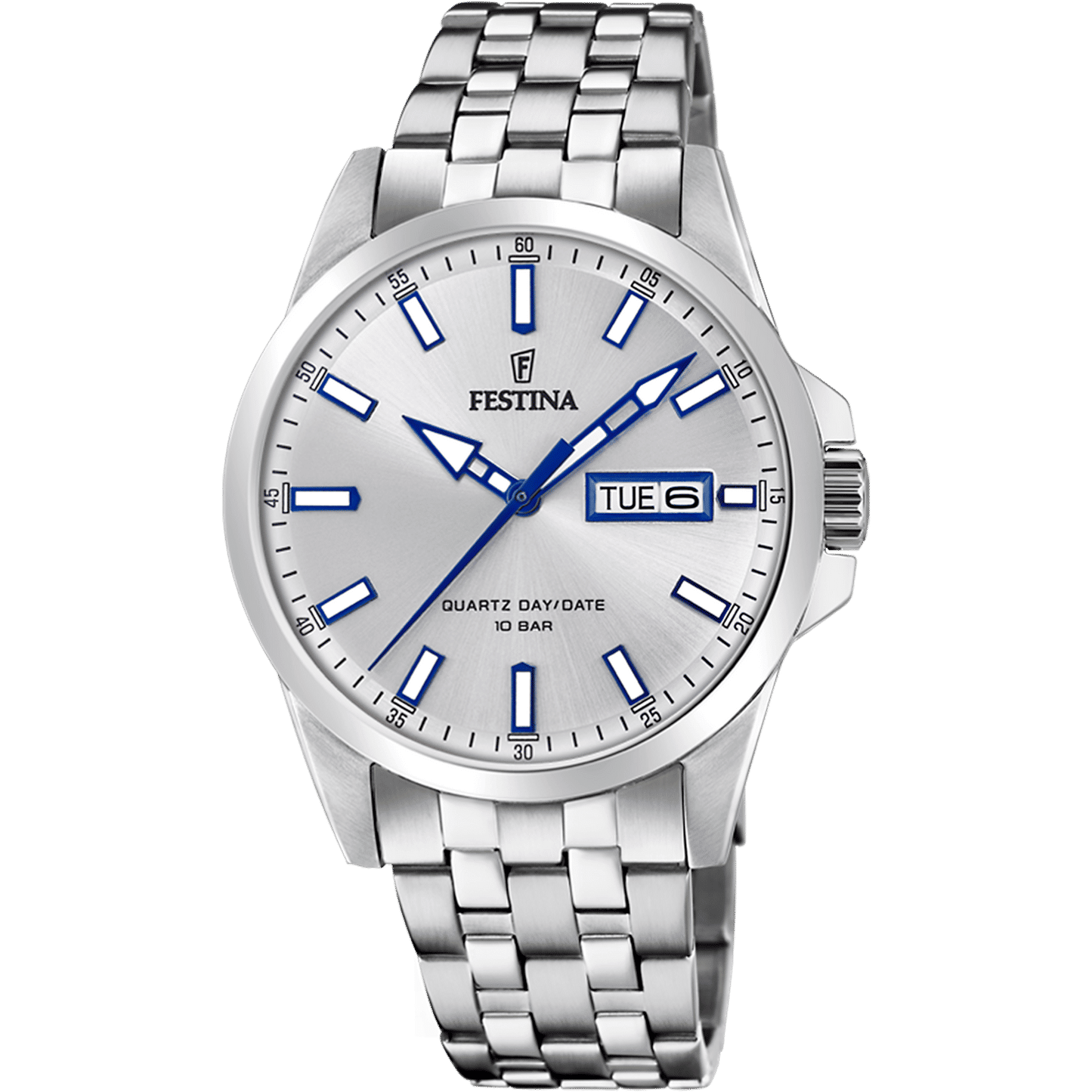 Festina Classics F20357/1 Herrenuhr Silber • Mineralglas • 10 ATM Wasserdicht