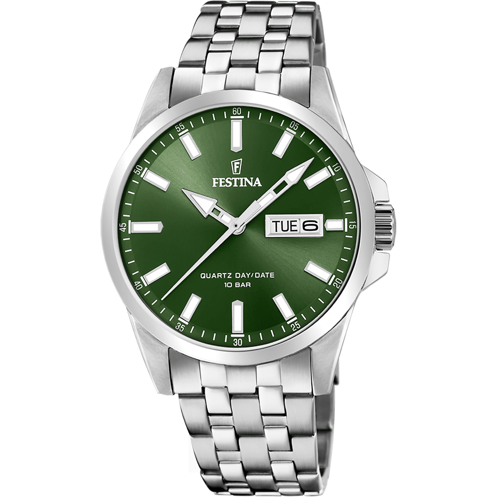Festina Classics F20357/5 Herrenuhr Grün • Mineralglas • Quarzwerk MIYOTA