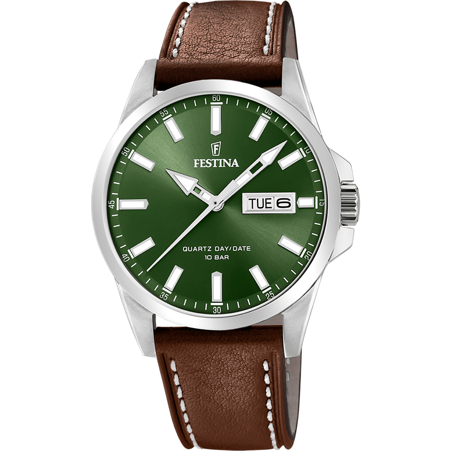Festina Classics F20358/5 Herrenuhr Grün • Mineral­glas • Japanisches Quarzwerk