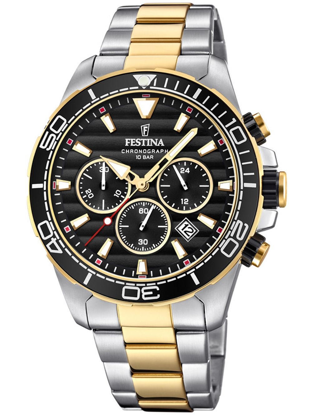 Festina Prestige Chronograph F20363/3 Herrenuhr Bicolor • Mineralglas • Chronograph mit Datum