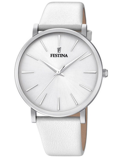 Festina F20371/1 Damen Armbanduhr • Weißes Zifferblatt • Mineralglas