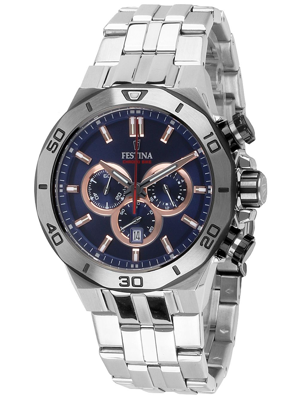 Festina Chrono Bike F20448/1 Herrenuhr Blau • Chronograph • Leuchtzeiger & Leuchtindizes