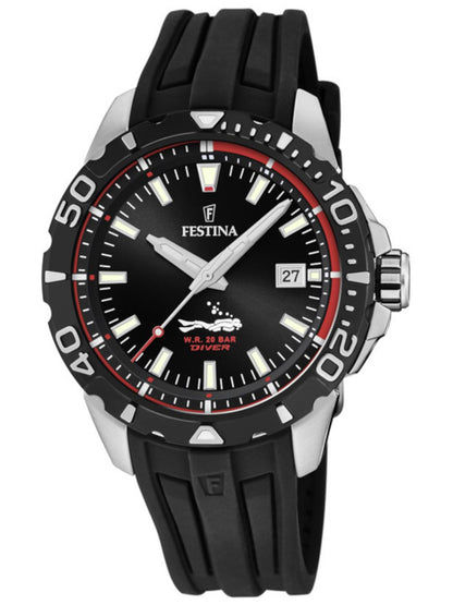 Festina The Originals F20462/2 Herrenuhr Schwarz • Mineralglas • 20 ATM Taucherwerk