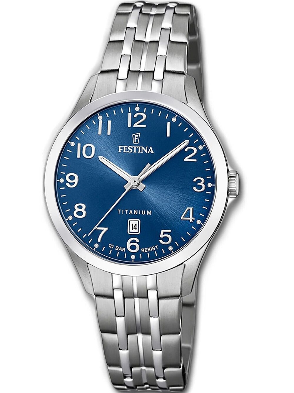 Festina Titanium F20468/2 Damenuhr Silber • Titan-Gliederarmband • Mineralglas