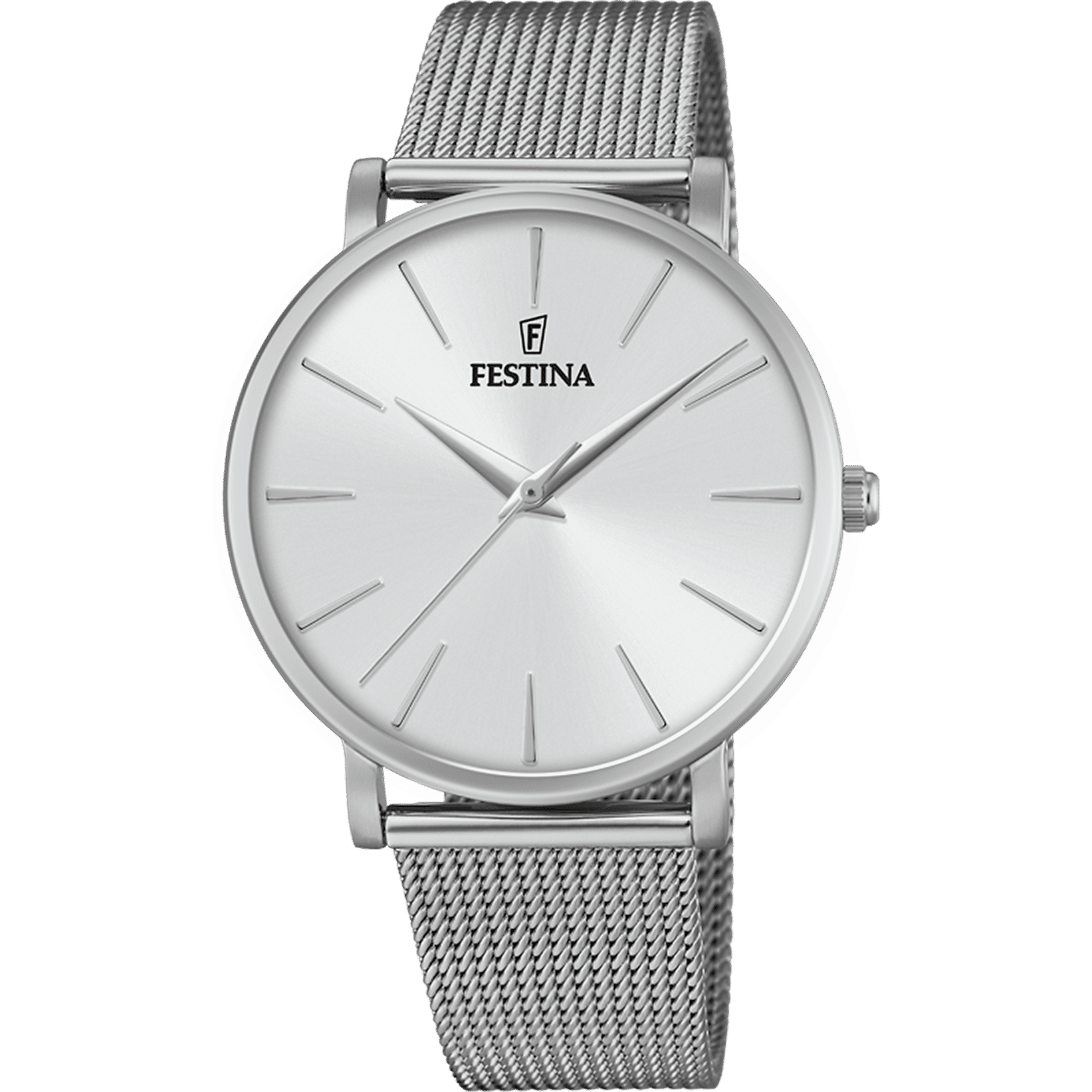 Festina Boyfriend F20475/1 Damenuhr Weiß • Mineralglas • Edelstahlarmband