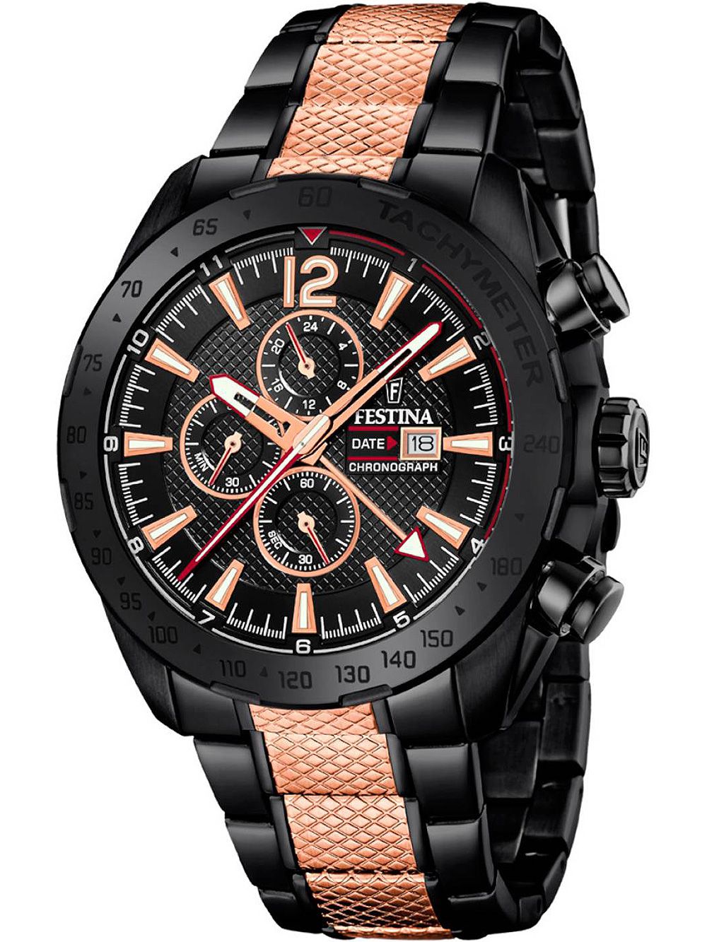 Festina Prestige F20493/2 Herrenuhr Blau • Chronograph • Mineralglas
