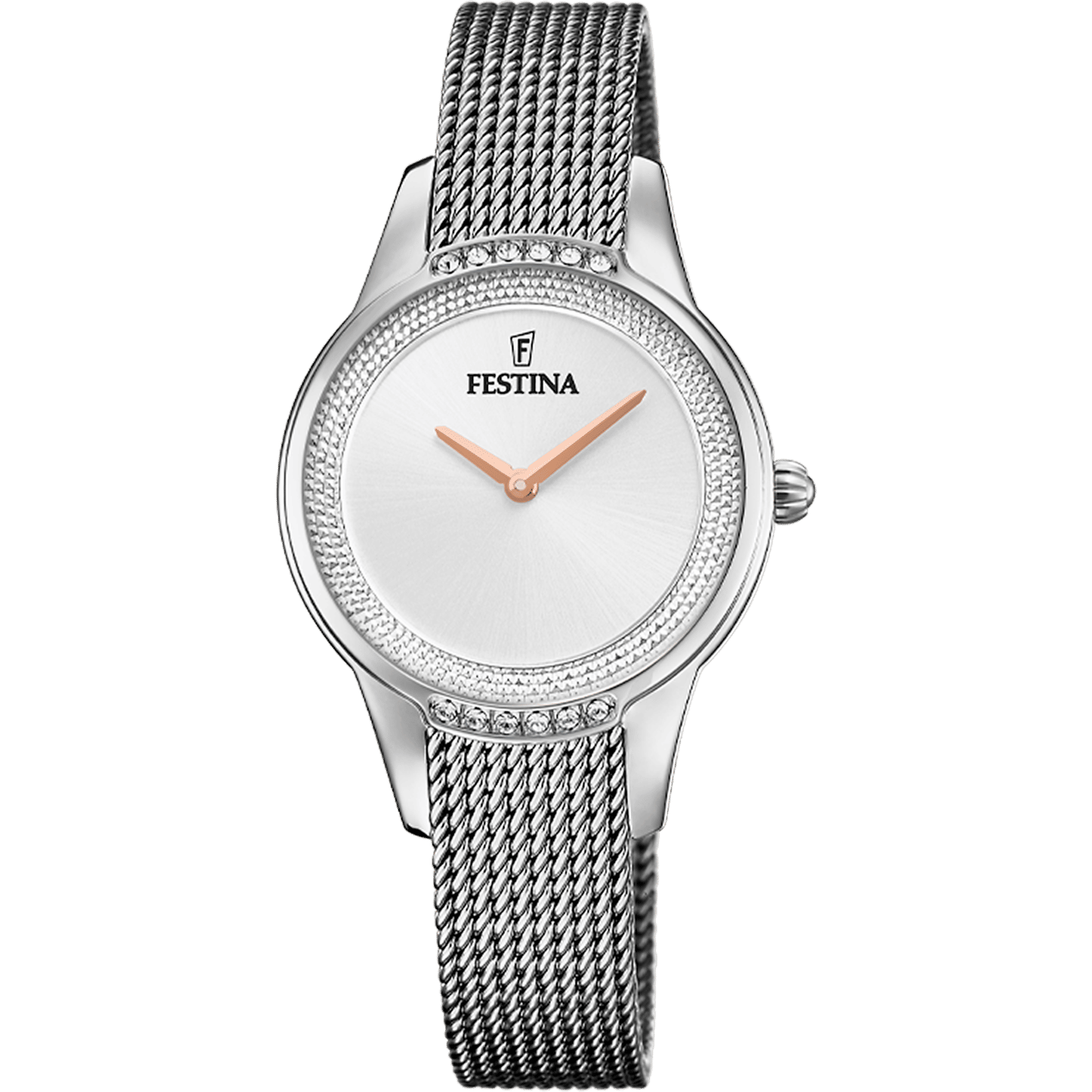 Festina Mademoiselle F20494/1 Damenuhr Silber • Mineralglas mit Zirkonia • Quarzwerk MIYOTA