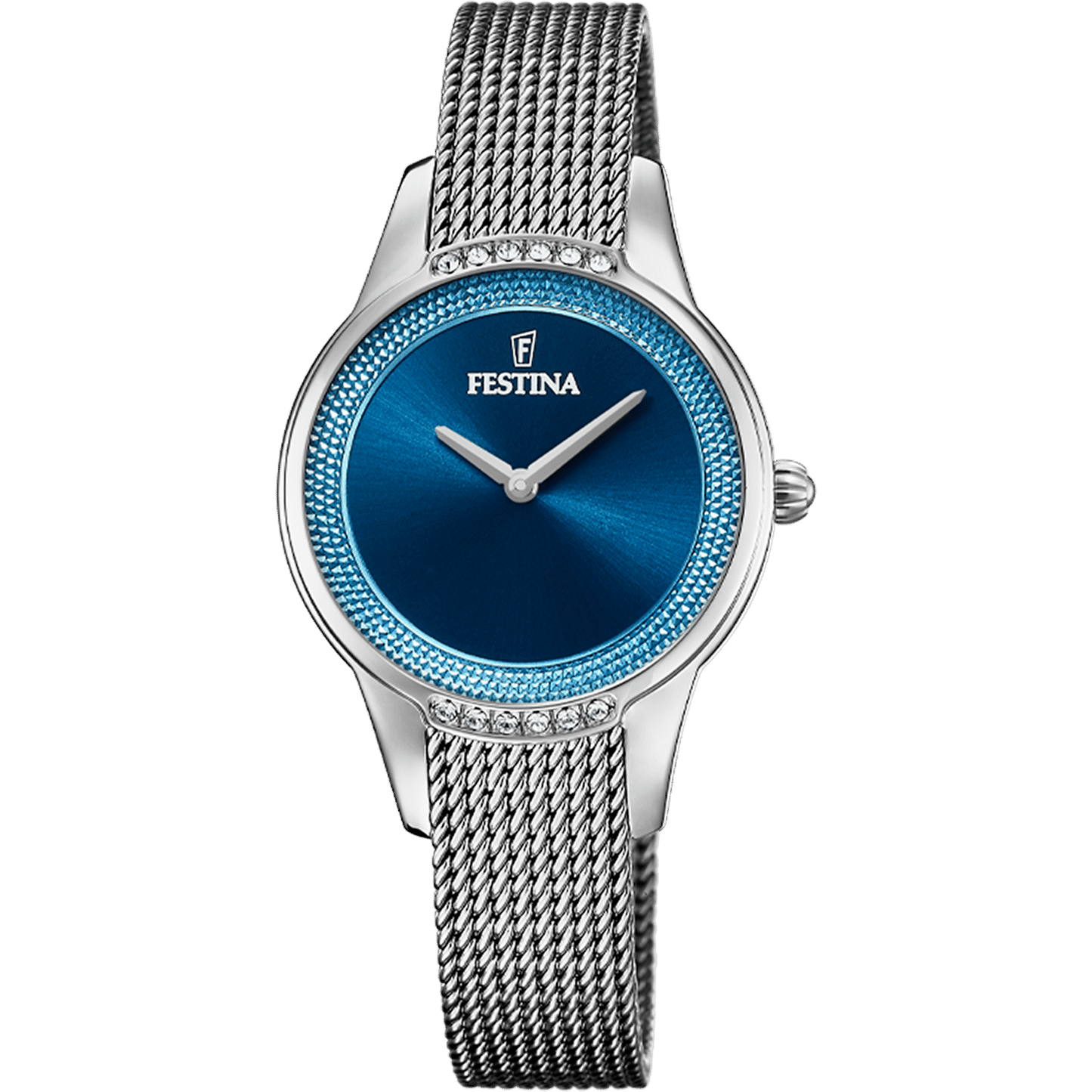 Festina Mademoiselle F20494/2 Damenuhr Blau • Mineralglas • Zirkonia-Besatz