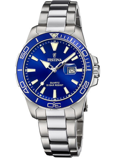 Festina Boyfriend F20503/3 Damenuhr Blau • Mineralglas • 10 ATM wasserdicht