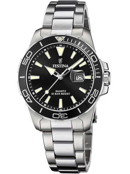 Festina Boyfriend F20503/4 Damenuhr Schwarz • Mineralglas • 10 ATM Wasserdicht