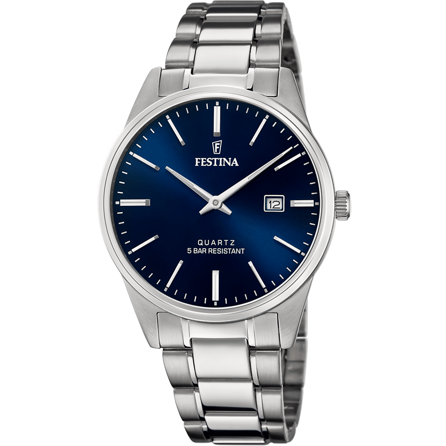 Festina Classics F20511/3 Herrenuhr Blau • Mineralglas • Stahlarmband