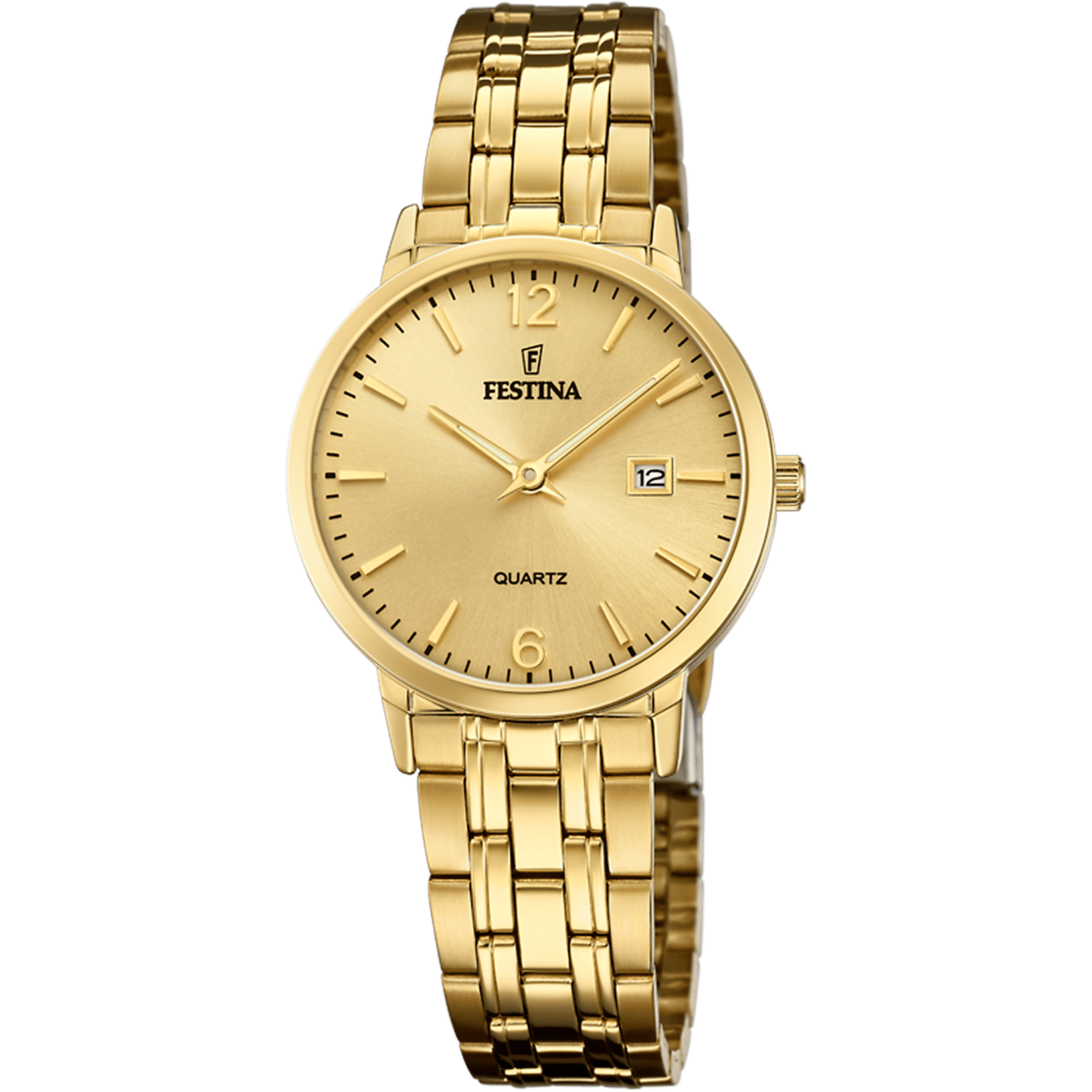 Festina Classics F20514/3 Damenuhr Champagner • Mineralglas • 5 ATM Wasserdicht