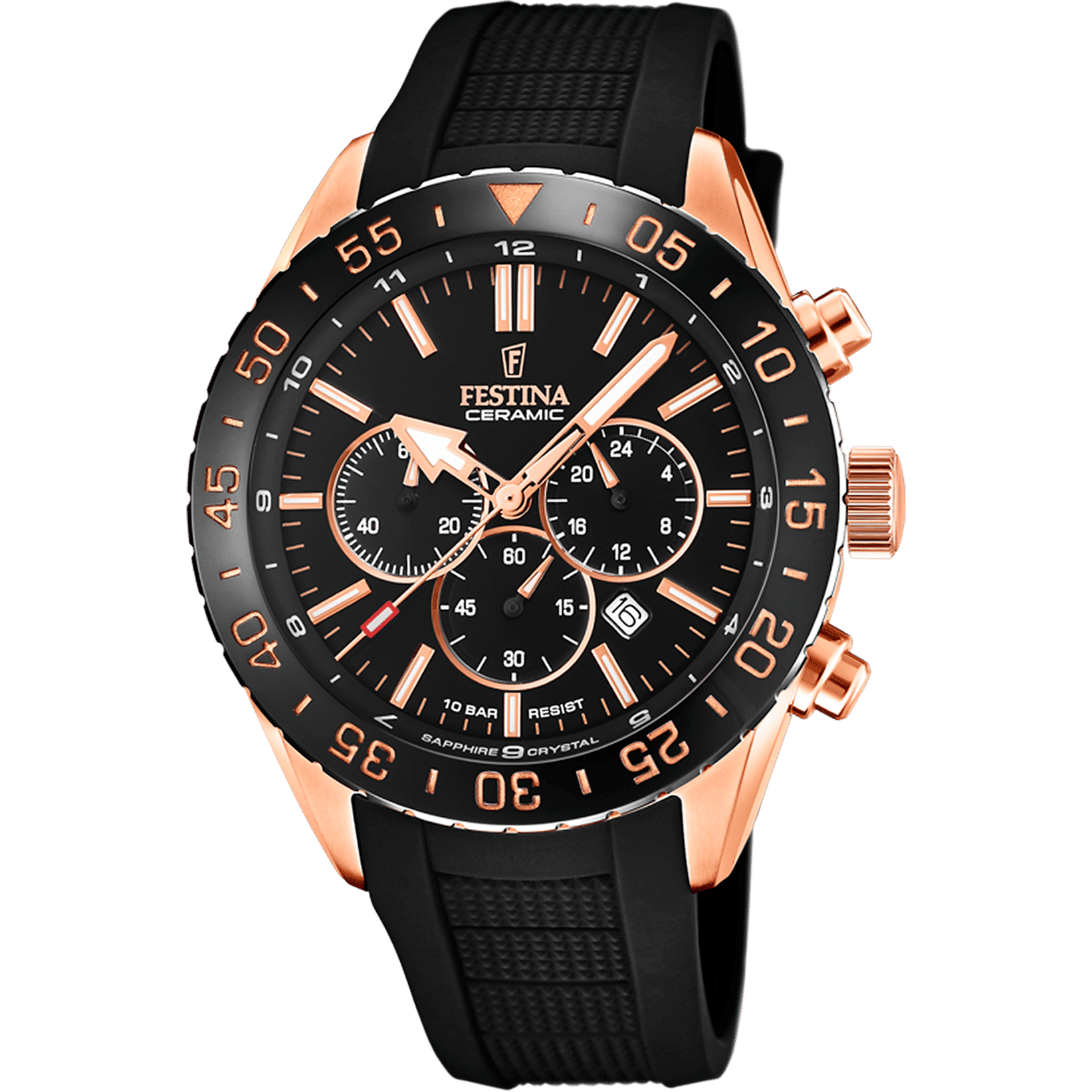 Festina Ceramic F20516/2 Herrenuhr • Saphirglas • Keramik-Chronograph
